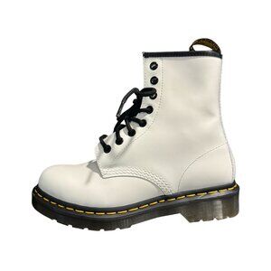 NEW Dr. Martens 1460 Lace-Up White Combat Boots 8 Eye Womens, Size 6 NWOB